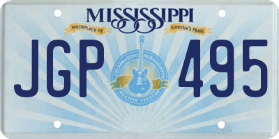 MS license plate JGP495