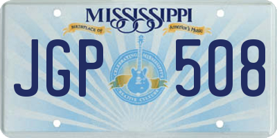 MS license plate JGP508