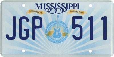 MS license plate JGP511