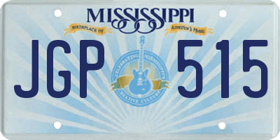 MS license plate JGP515