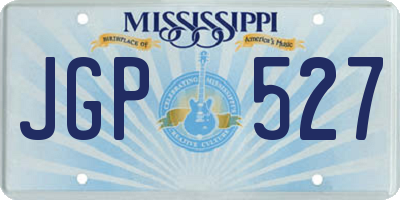 MS license plate JGP527