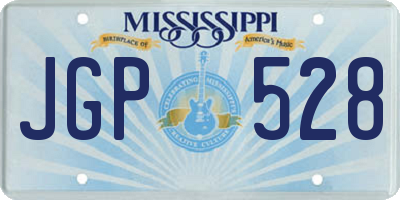 MS license plate JGP528