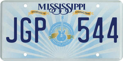 MS license plate JGP544