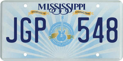 MS license plate JGP548