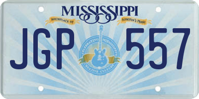 MS license plate JGP557