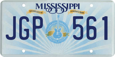 MS license plate JGP561