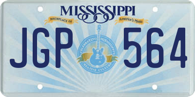 MS license plate JGP564
