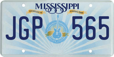 MS license plate JGP565