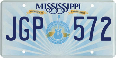 MS license plate JGP572