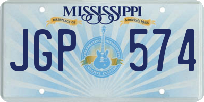 MS license plate JGP574