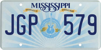 MS license plate JGP579
