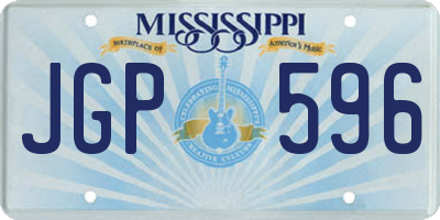 MS license plate JGP596