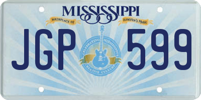 MS license plate JGP599
