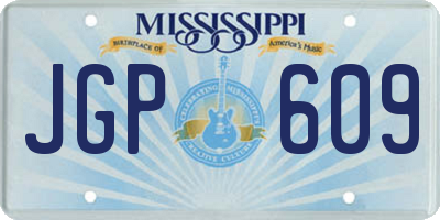 MS license plate JGP609
