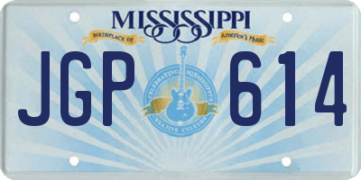 MS license plate JGP614