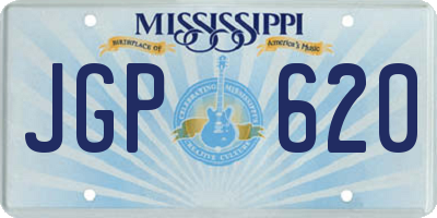 MS license plate JGP620