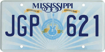 MS license plate JGP621