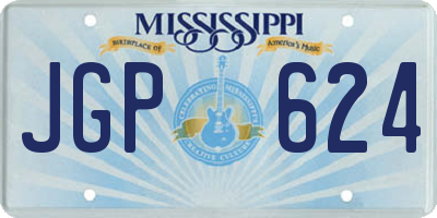 MS license plate JGP624