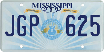 MS license plate JGP625