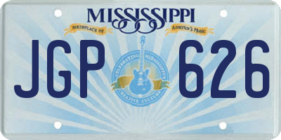 MS license plate JGP626