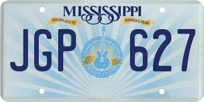 MS license plate JGP627