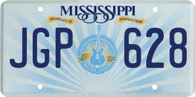 MS license plate JGP628