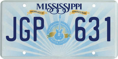 MS license plate JGP631