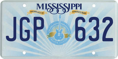 MS license plate JGP632