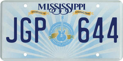 MS license plate JGP644