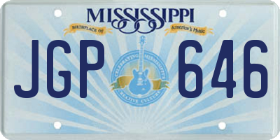 MS license plate JGP646