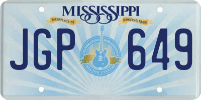 MS license plate JGP649