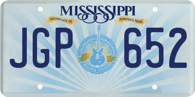MS license plate JGP652