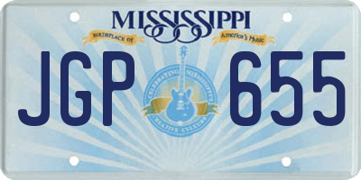 MS license plate JGP655