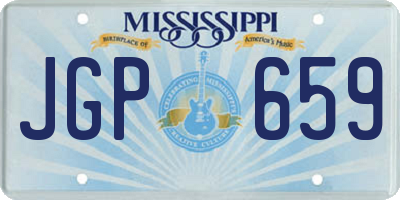 MS license plate JGP659