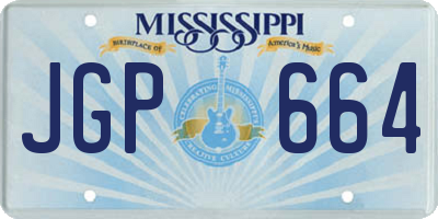 MS license plate JGP664
