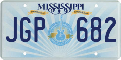 MS license plate JGP682