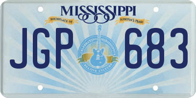 MS license plate JGP683