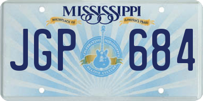MS license plate JGP684
