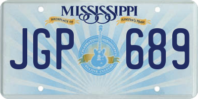 MS license plate JGP689