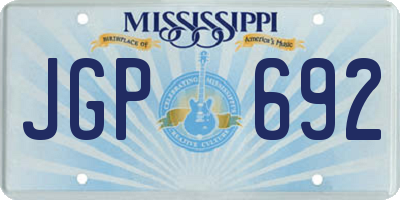 MS license plate JGP692