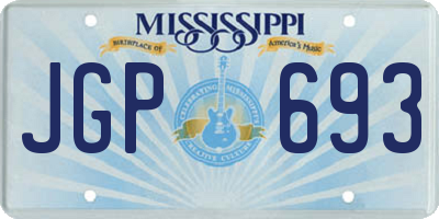 MS license plate JGP693