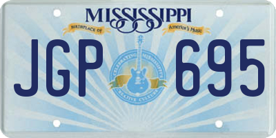 MS license plate JGP695