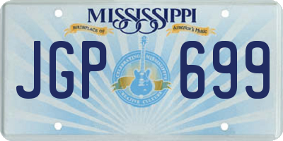 MS license plate JGP699