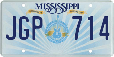 MS license plate JGP714