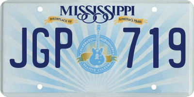 MS license plate JGP719