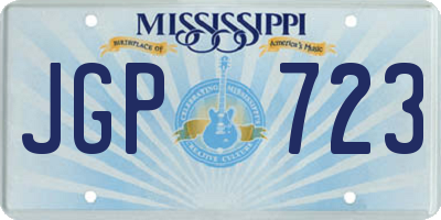 MS license plate JGP723