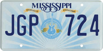 MS license plate JGP724