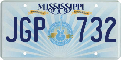MS license plate JGP732