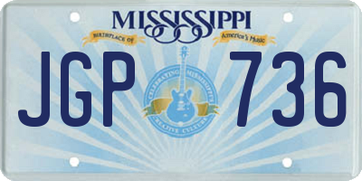 MS license plate JGP736
