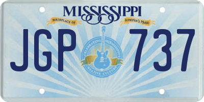 MS license plate JGP737